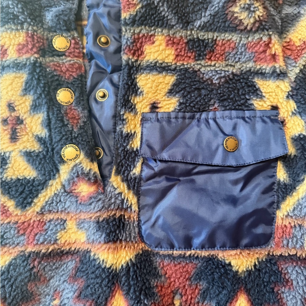 Vintage Weatherproof Snap Aztec Pattern Pullover - Picture 3 of 5